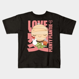 Valentine's Day Snake Plant Kokedama Kids T-Shirt